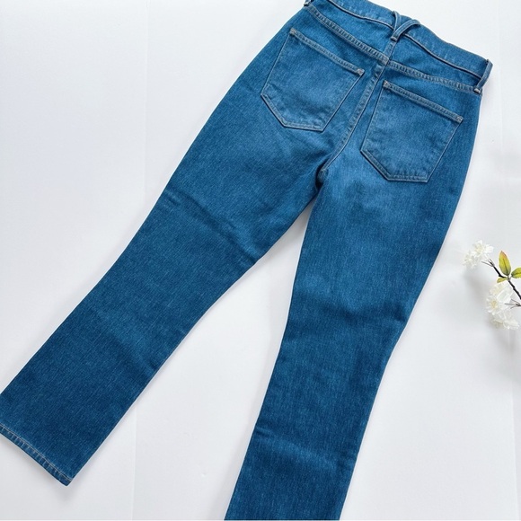 Veronica Beard Carly Kick Flare Crop High Rise Jeans in Blue - Picture 3 of 8